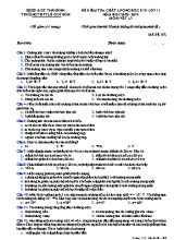 Đề kiểm tra chất lượng học kỳ II môn Vật lý Lớp 11 - Mã đề 102 - Năm học 2018-2019 - Trường THPT Lê Quý Đôn